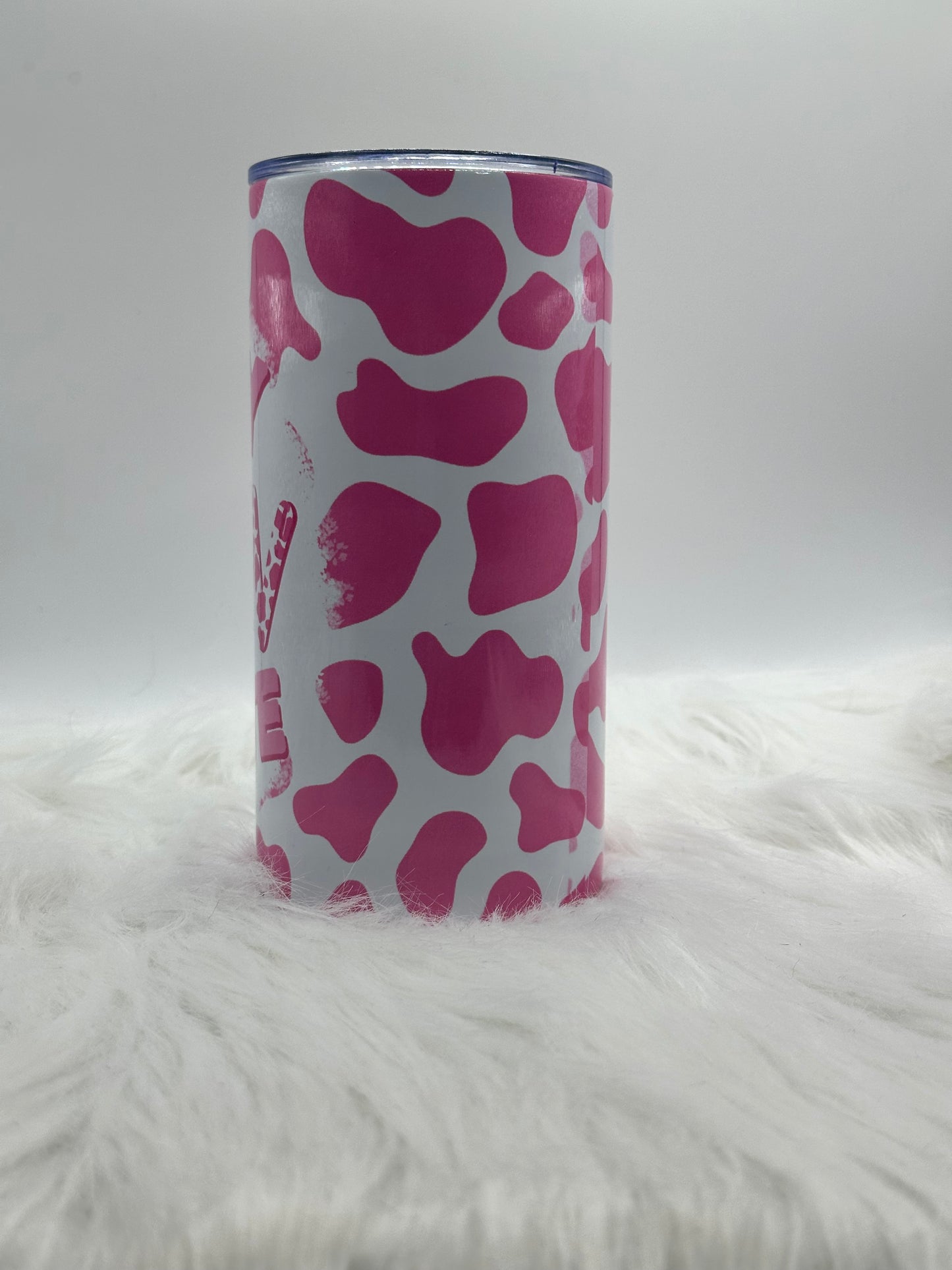 12oz Tumbler - Pink 'Holy Cow I'm Cute' Tumbler