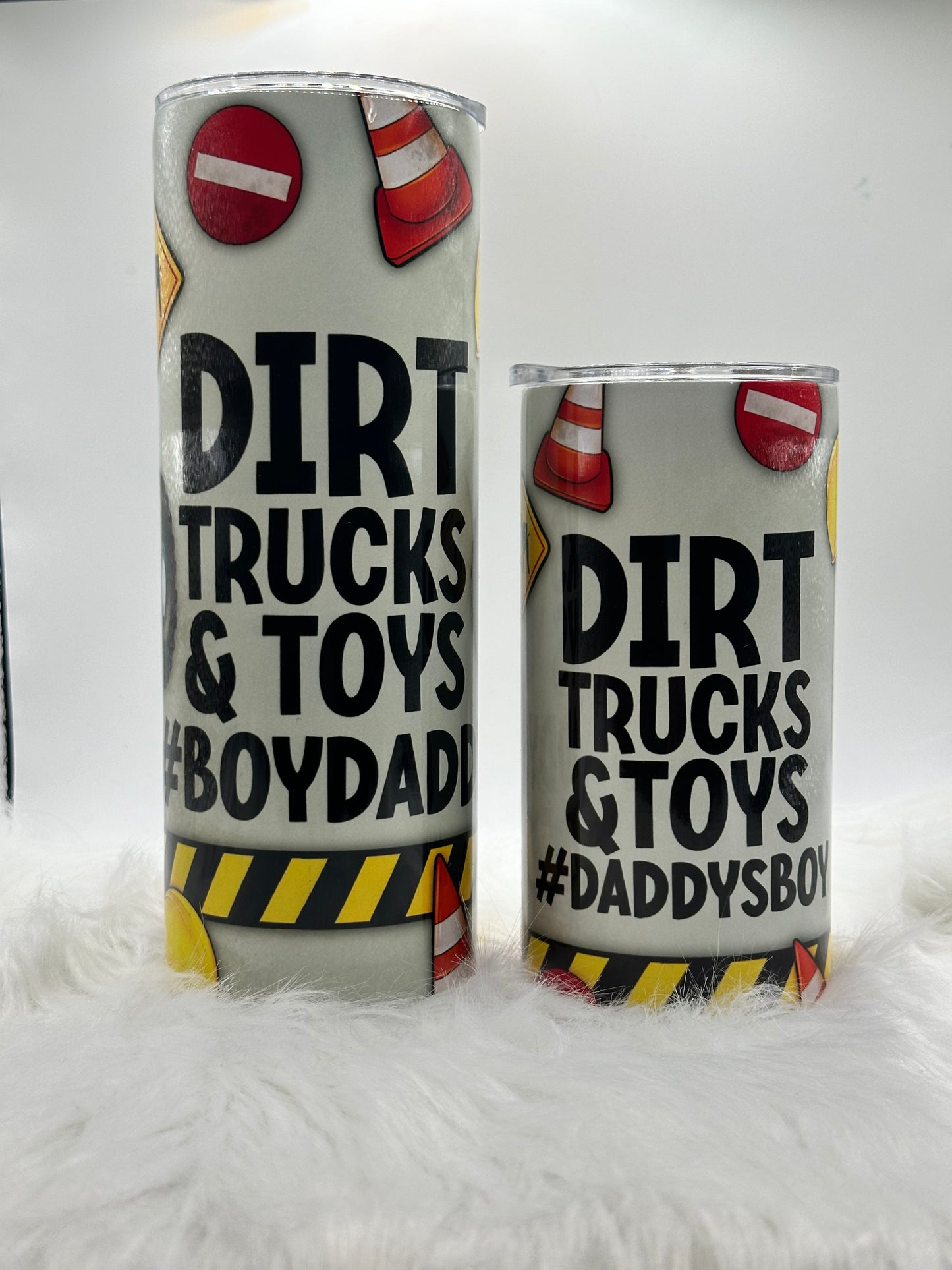 20oz - Dirt Truck Dad & Son Matching Tumbler Set - 20oz & 12oz