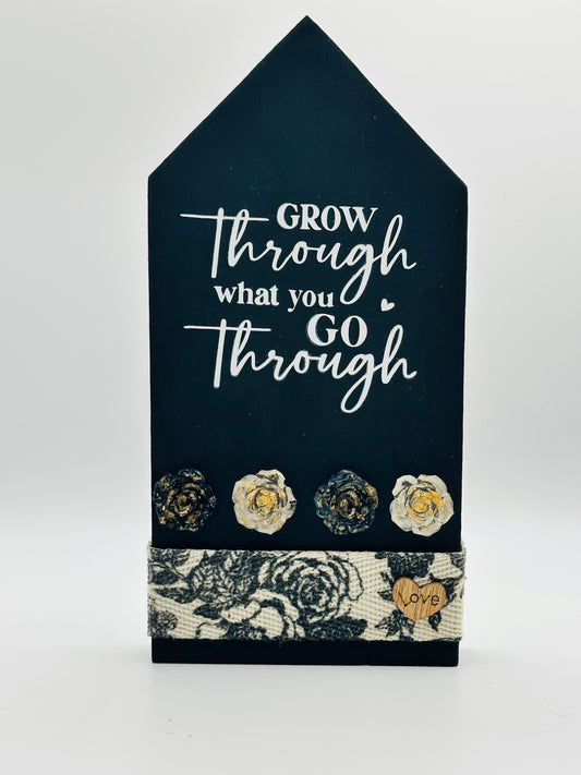 Decorative Wooden Casita - Grow Through what you Go Through