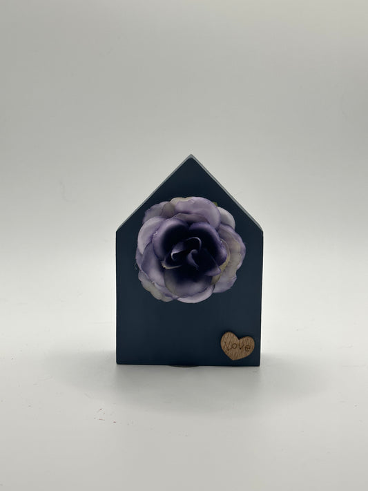 Decorative Wooden Casita - Purple Rose