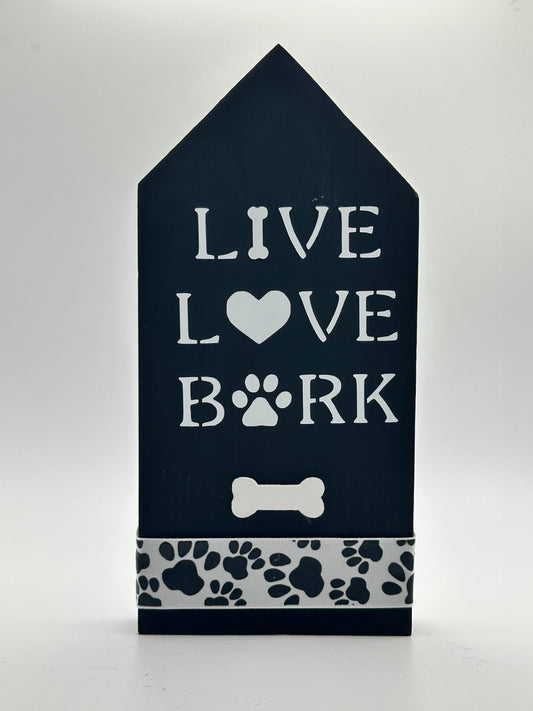 Decorative Wooden Casita - Live Love Bark