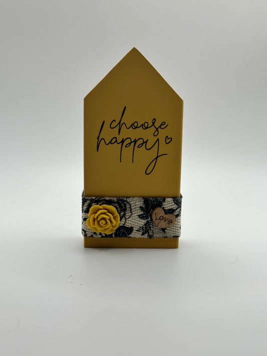 Decorative Wooden Casita - Choose happy