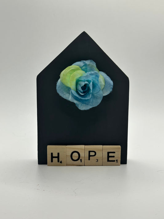 Decorative Wooden Casita - Scrabble - Hope