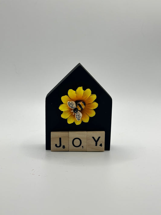 Decorative Wooden Casita - Scrabble - Joy