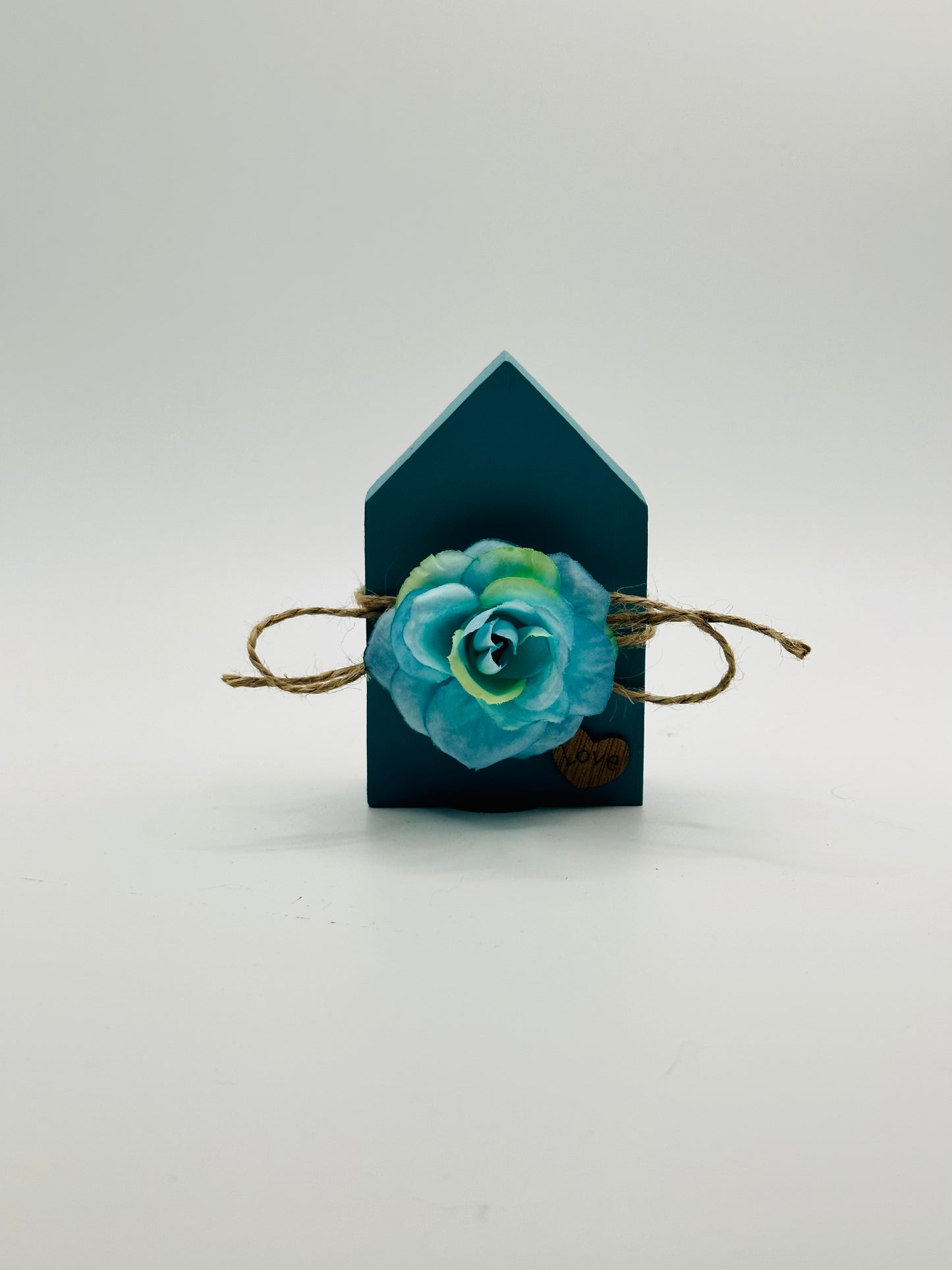 Decorative Wooden Casita- Light blue rose