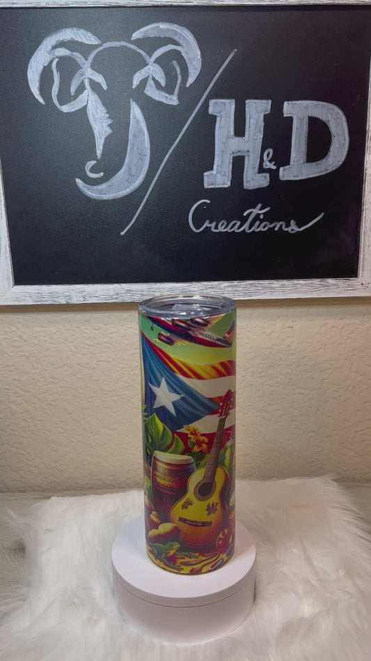 20oz - Puerto Rican Musical Fiesta Tumbler